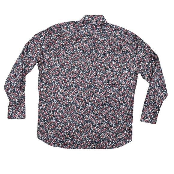 Dan Roma 2XL Cotton Shirt Multicolor Long Sleeve Made in Italy Floral - Picture 2 of 7